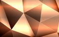 Abstract luxury 3d gold polygon background. Vector illustration