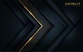 Abstract luxury dark background with golden lines and circular glowing golden dots combinations Royalty Free Stock Photo