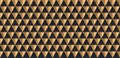 Abstract luxury gold and black geometric triangle shapes background. Luxury and elegant geometric pattern design elements. Modern Royalty Free Stock Photo