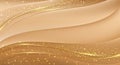 Abstract luxury golden background with glow lines and abstract glitter