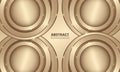 Abstract luxury golden circles line on elegant gold vector background. Royalty Free Stock Photo