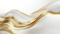 Abstract luxury golden and white waves background. Moving soft smooth wavy texture