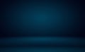 Abstract Luxury gradient Blue background. Smooth Dark blue with Black vignette Studio Banner.