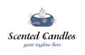 Abstract luxury logo for scented candles. Aromatherapy sign. Spa sign