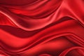 abstract luxury red silk fabric cloth or liquid wave or texture satin background. Neural network AI generated Royalty Free Stock Photo