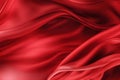 abstract luxury red silk fabric cloth or liquid wave or texture satin background. Neural network AI generated Royalty Free Stock Photo