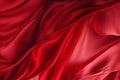 abstract luxury red silk fabric cloth or liquid wave or texture satin background. Neural network AI generated Royalty Free Stock Photo