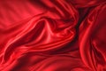 abstract luxury red silk fabric cloth or liquid wave or texture satin background. Neural network AI generated Royalty Free Stock Photo