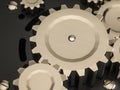 Abstract machine metal gears classic style,steampunk Royalty Free Stock Photo
