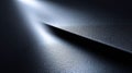 Abstract Macro Background of Matte Black Textured Surface with Sharp Diagonal Cool Light Beam Royalty Free Stock Photo
