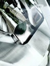Abstract Macro Close Up of Car Headlight Reflector Texture Royalty Free Stock Photo