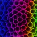 Abstract Macro of Colorful Tubes, Circular Pattern Texture Royalty Free Stock Photo