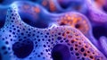 Abstract macro image of colorful organic structures with vivid colors and detail