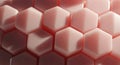 Abstract Macro of Pink Hexagonal Cells with Soft Lighting texture pattern Royalty Free Stock Photo