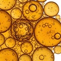 Abstract macro photography of amber bubbles and droplets abstract background texture Royalty Free Stock Photo
