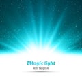 Abstract magic blue light background