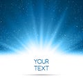 Abstract magic blue light background