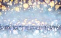 Abstract Magic Christmas Background - Shiny Golden Lights Royalty Free Stock Photo