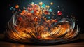 Abstract Magic colourful tree illustration
