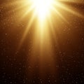 Abstract magic gold light background