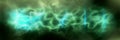 Abstract magic neon green wavy lines lights, surreal fantasy background