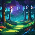 abstract and magical enchanted forest background environment for a battle arena mobile Enchanted forest path landscape