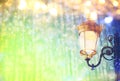 Abstract and magical image of Christmas street lights Royalty Free Stock Photo