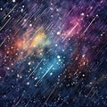 abstract magical rain, universe , stars, - 1 Royalty Free Stock Photo