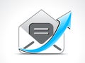 Abstract mail icon with arrow Royalty Free Stock Photo