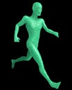 Abstract man figure running Royalty Free Stock Photo