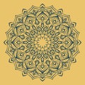 Abstract mandala art circular motif design round traditional ornament for web or print vector element