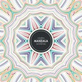 Abstract Mandala background with colorful stylish lines