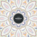 Abstract Mandala background with colorful stylish lines