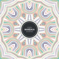 Abstract Mandala background with colorful stylish lines