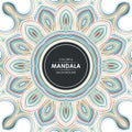 Abstract Mandala background with colorful stylish lines