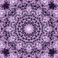 Abstract Mandala in Dark Blue Violet and Light Violet to White colors - square background