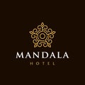 Abstract mandala flower swirl logo icon vector design. Elegant premium ornament vector logotype symbol. logo for hotel spa salon