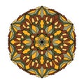 Abstract round pattern. Mandala elegant vector background. Royalty Free Stock Photo