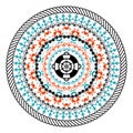 Abstract mandala style - beach concept - Vector Illustration