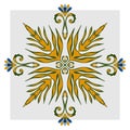 Mexican-style patterns. Multilayered ornament Royalty Free Stock Photo
