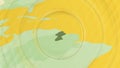 Abstract Map of Guyana and Surrounding Regions with Circular Patterns
