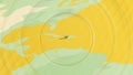 Abstract Map of Haiti and Surrounding Regions with Circular Patterns