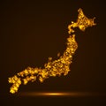 Abstract map of Japan Royalty Free Stock Photo