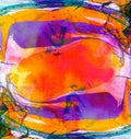 Abstract marble painting background. Bright mixed vibrant colors. Liquid paint.