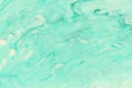 Abstract marble pastel mint blue white color paint background. Acrylic texture Royalty Free Stock Photo