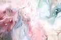 Abstract marble pattern in light blue and pink colors. Fluid art, liquid acrylic painting. Marble stone wall design in Royalty Free Stock Photo