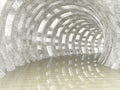 Abstract marble round tunnel 3D rendering Royalty Free Stock Photo
