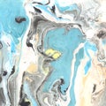 Abstract marble texture. Paper and mix of flowing ink