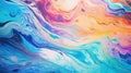 Abstract marbled acrylic paint ink painted waves painting texture colorful background banner Royalty Free Stock Photo