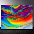 Abstract marbled acrylic paint ink painted waves painting texture colorful background banner - Bold colors, rainbow colo Royalty Free Stock Photo